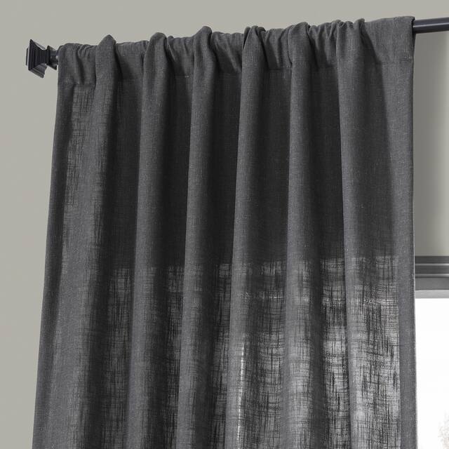 Heavy Faux Linen Single Curtain (1 Panel)