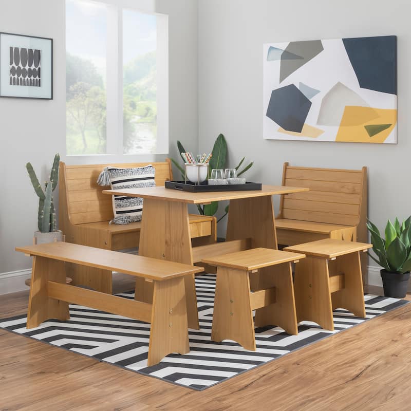 Linon Beatty Large Rustic Backless Bench