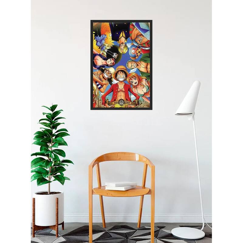 One Piece / Vert Circle Characters In A Circle Framed Poster - 24 x 36 Inch