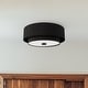 preview thumbnail 1 of 3, Hunter + Jasmine Roth Brookside 2-Light Flush Mount Ceiling Light - Hallway, Bathroom, Entry, Laundry - Transitional - Designer! Matte Black