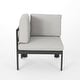 preview thumbnail 8 of 8, 1Left Arm Sofa Seat,1Right Arm Sofa Seat,1 Corner Chair,and 1 Coffee Table,Outdoor Aluminum V Shape Sofa Sectional