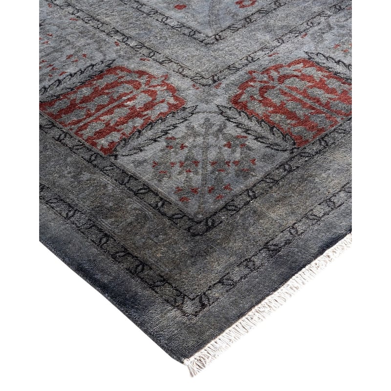 Contemporary Overdyed Wool Hand Knotted Area Rug - 9' 2" x 11' 9"