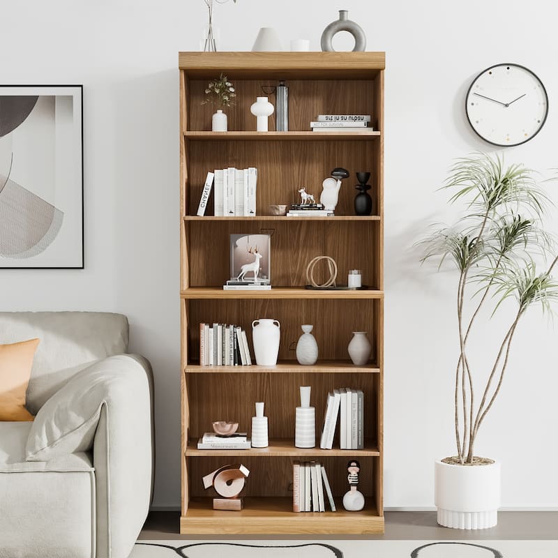 Doorless Wood Bookshelf Storage Cabinet Bookcase&Office Cabinet for Kitchen Bedroom Entryway Living Room Dinning Room