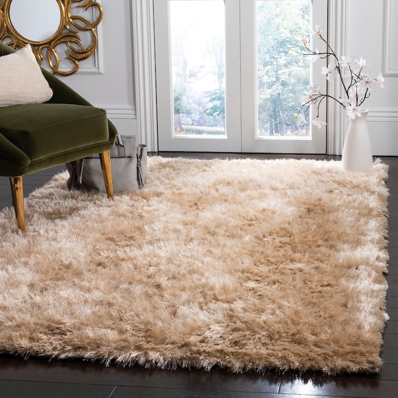 SAFAVIEH Handmade Odalis Shag Kevina Solid Rug