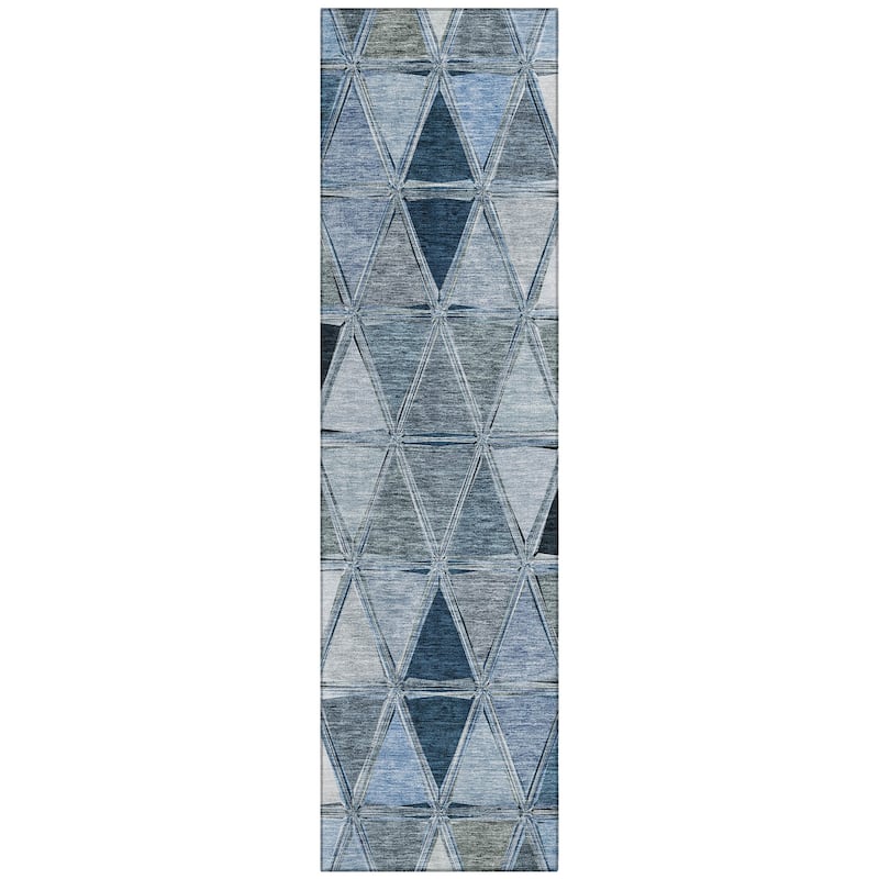 Machine Washable Indoor/ Outdoor Chantille Modern Diamonds Rug