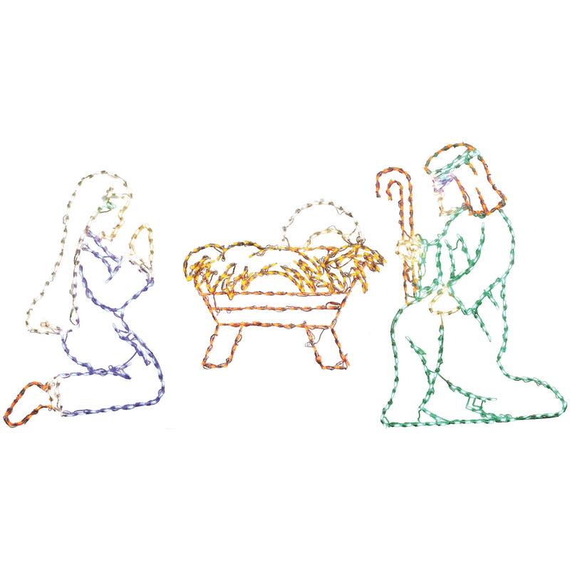 3-Piece Nativity Set w/ Joseph, Mary, and Baby Jesus