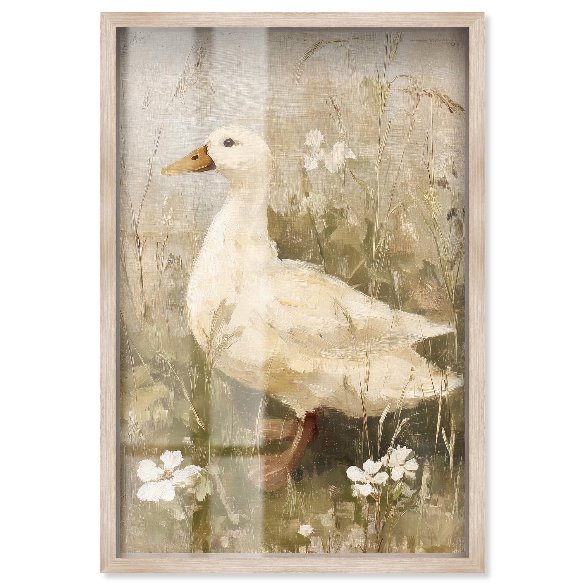 Soft Light Duck Farmhouse Wall Decor Shadowbox Print by Art Remedy