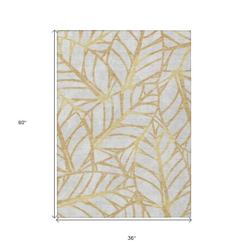 HomeRoots Floral Transitional Rectangle Outdoor Rug