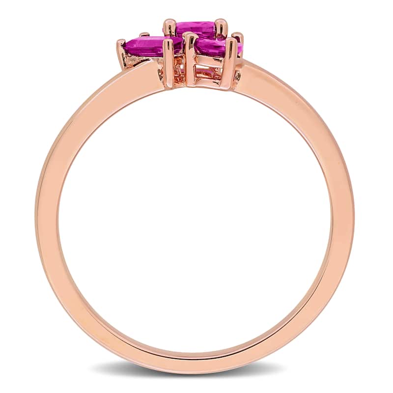 Miadora Multi-Gem Three Stone Cluster Ring Sterling Silver