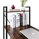 preview thumbnail 24 of 23, Utopia Alley Computer Desk with Shelves - 47-inch Black Metal Desk with 4-Tier Storage Bookshelves, Rustic Brown & Black