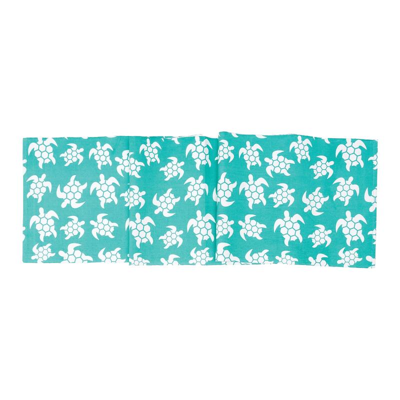 13" x 72" Beachy Turtle Table Runner - 13" x 72"