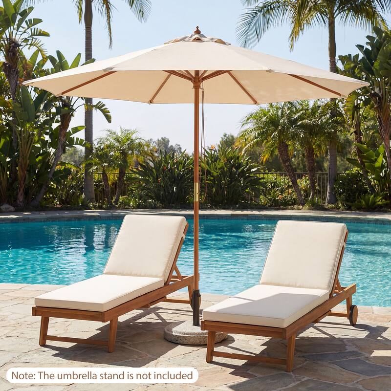 Gymax 9 FT Patio Umbrella w/Adjustable Height Rope Pulley Lift Vented