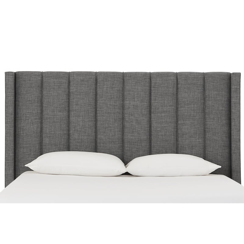 Layla California King Platform Bed, Tall Shelter Headboard, Vertical Tufted