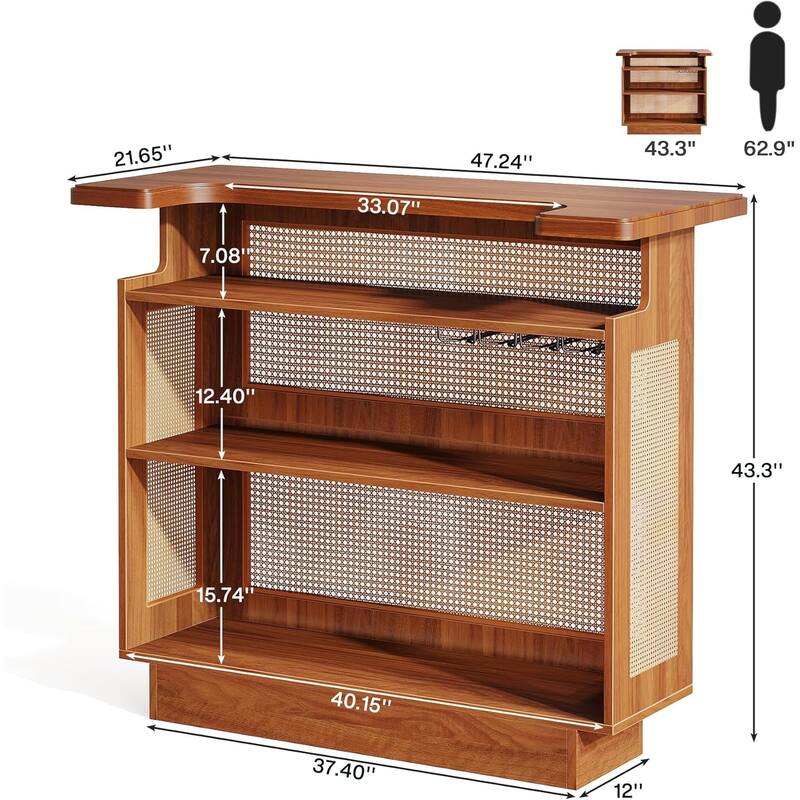 4 Tiers Liquor Bar Table, Home Bar Unit