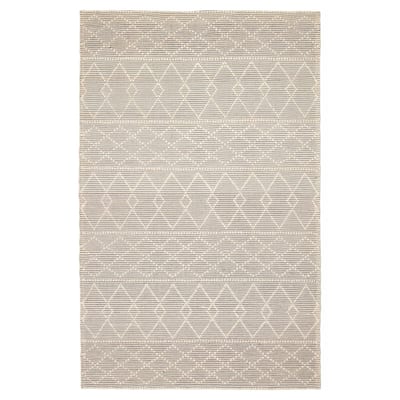 ECARPETGALLERY Braid weave Sienna Grey Wool Rug - 5'1 x 7'10