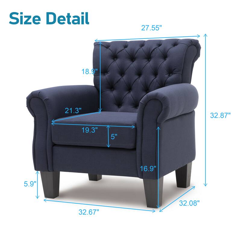 VredHom Accent Chair Club Chair Single Sofa Armchair - 32.08'' L x 32.67 '' W x 32.87 '' H
