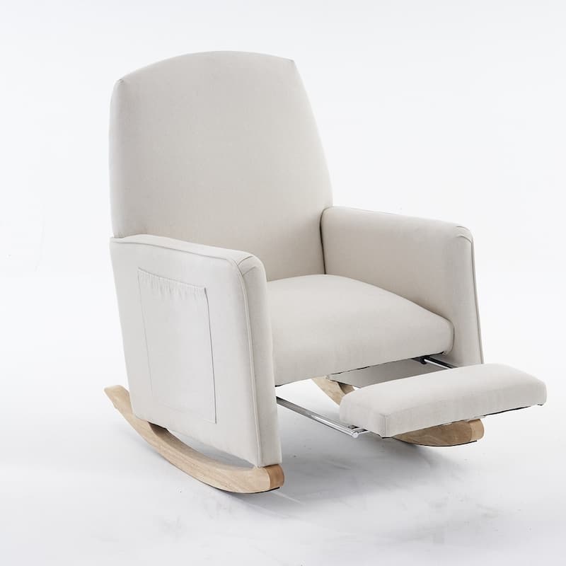 Linen Fabric Rocking Chair
