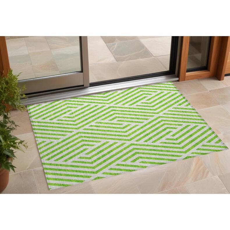 Nana Abstract Shapes Weather Resistant Classic Meets Modern Outdoor Rug - 2' x 3' - Multi