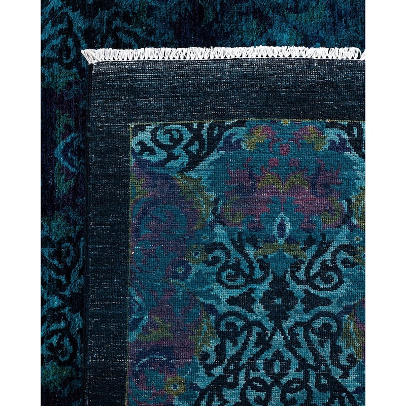 Vibrance One-of-a-Kind Hand-Knotted Area Rug - Blue, 10' 1" x 13' 8" - 10' 1" x 13' 8"