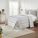 preview thumbnail 12 of 33, Cotton Blend Oversized Vintage Floral Scroll Bedspread Set by Superior Slate Blue - Full