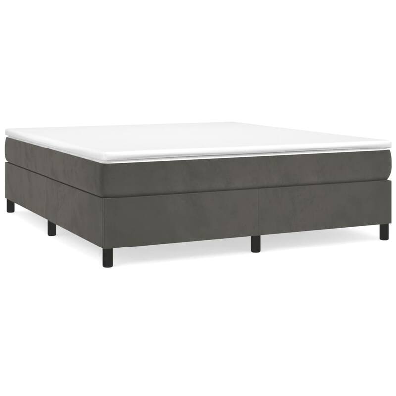 vidaXL Bed Frame Box Spring Platform Bed with Mattress for Bedroom Velvet