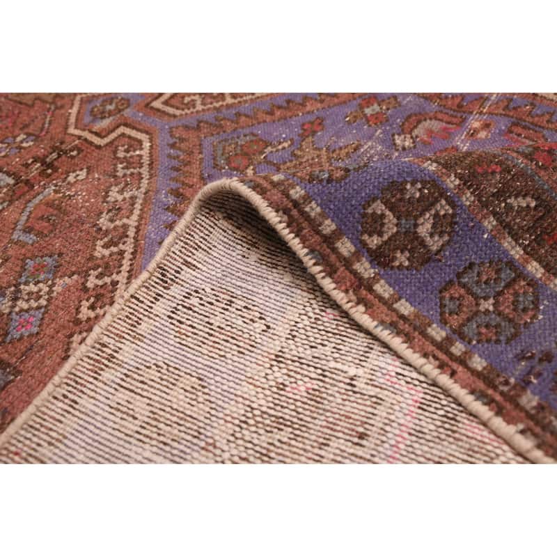 ECARPETGALLERY Hand-knotted Antalya Vintage Dark Red Wool Rug - 4'0 x 6'1