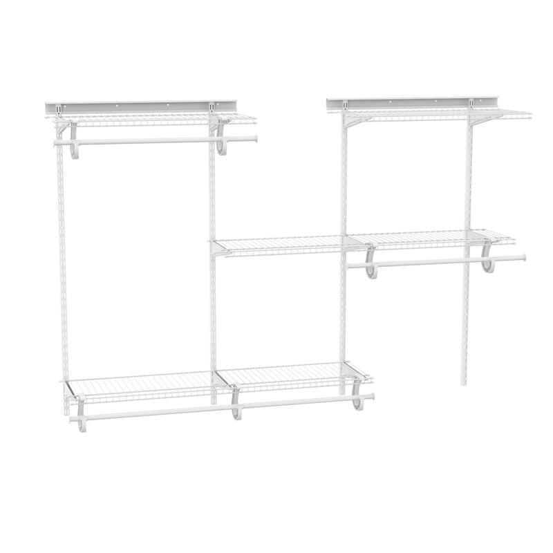 ClosetMaid ShelfTrack 48-72 inch W Adjustable Wire Closet System - White