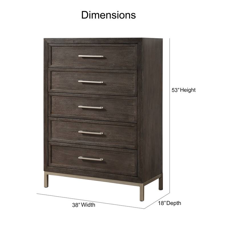 Steve Silver Bremond Walnut 5-drawer Chest