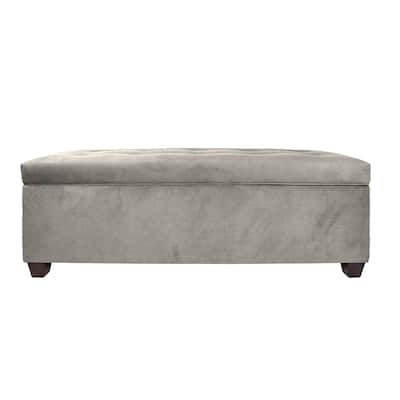 Sole Secret Obsession Button-tufted Linen Storage Bench