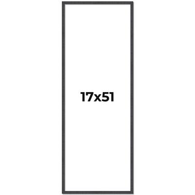 17x51 Frame Brown Solid Wood Picture Frame - Complete Modern Photo