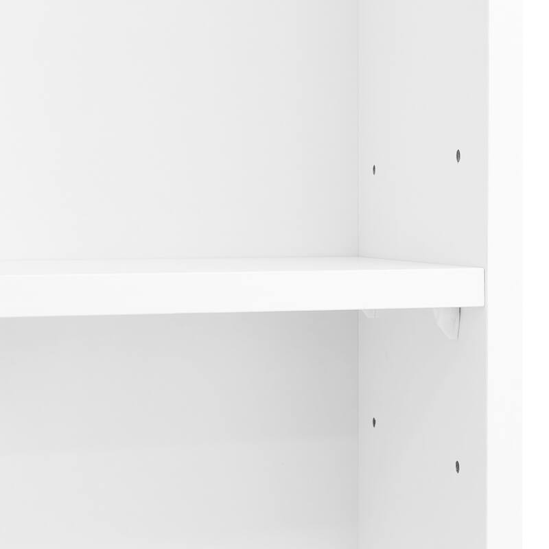 54.7'' Hall Tree with Mirror, Shoe Cabinet, and Coat Hooks for Entryway