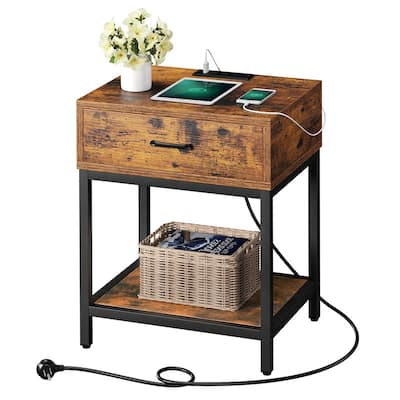 Bedside Table - Grey