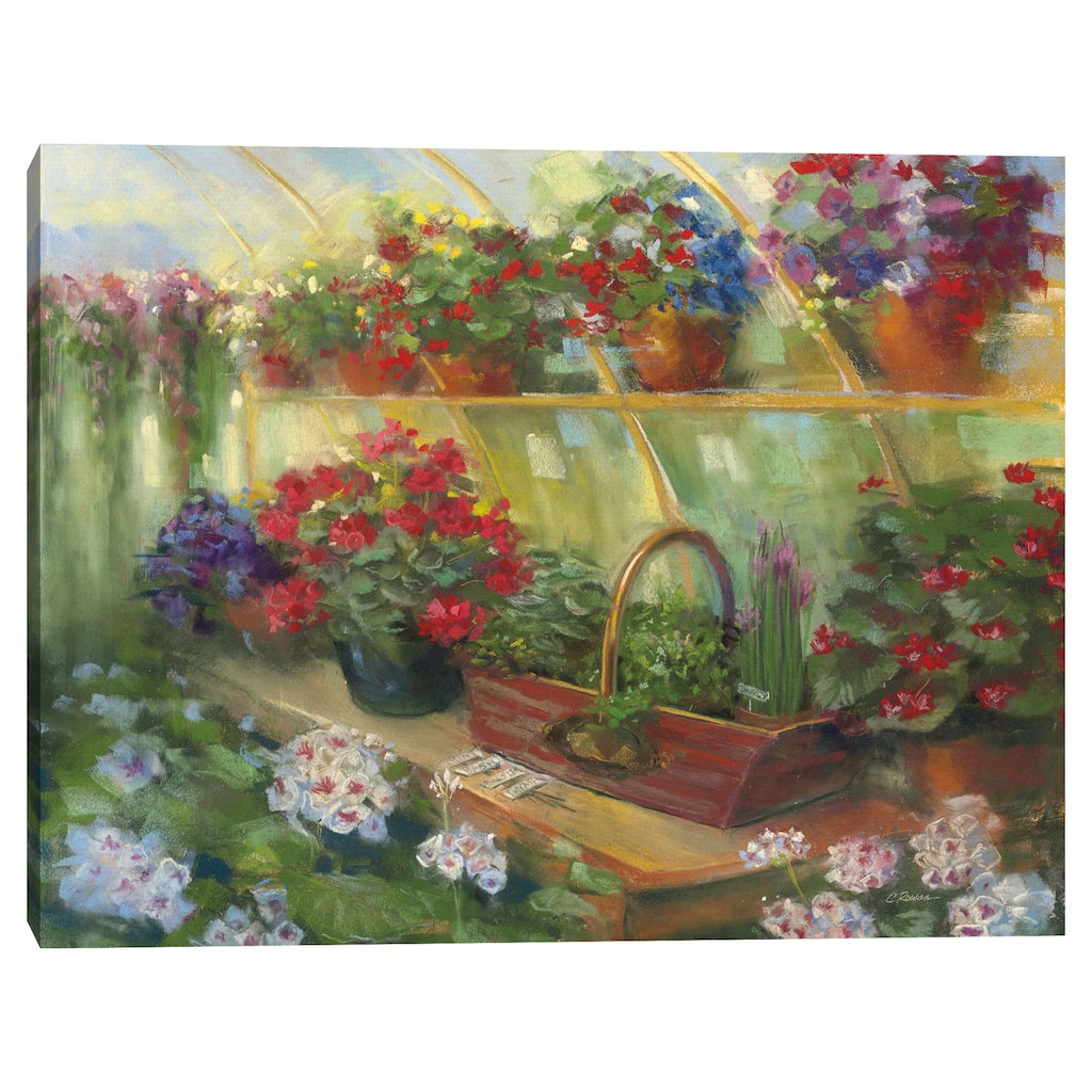 Greenhouse Herbs by Carol Rowan Canvas Art Print