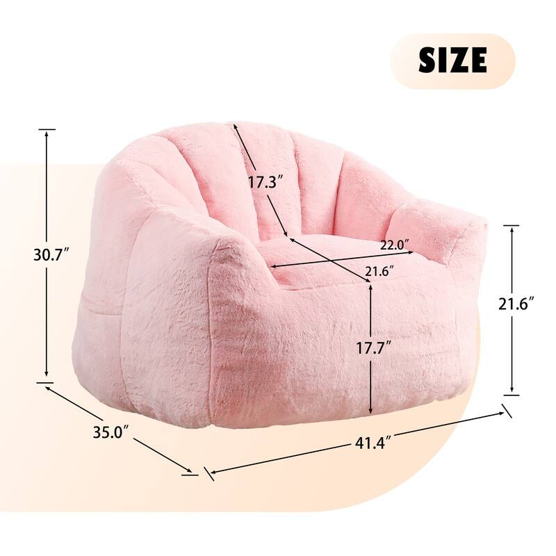 Adults with Armrests Comfy Bean Bag Chair