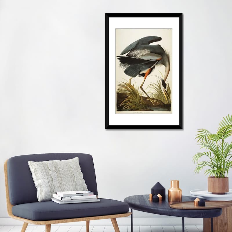 iCanvas "Great Blue Heron " by John James Audubon