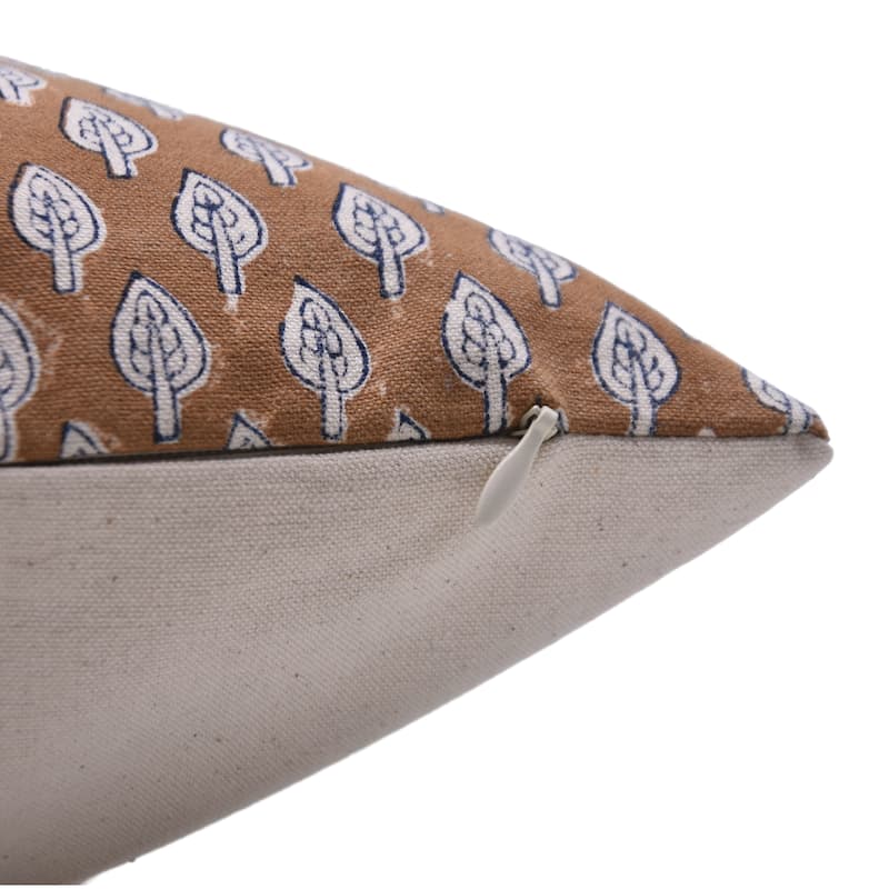 Fabdivine Cotton Farmhouse Hand Block print pillow cover