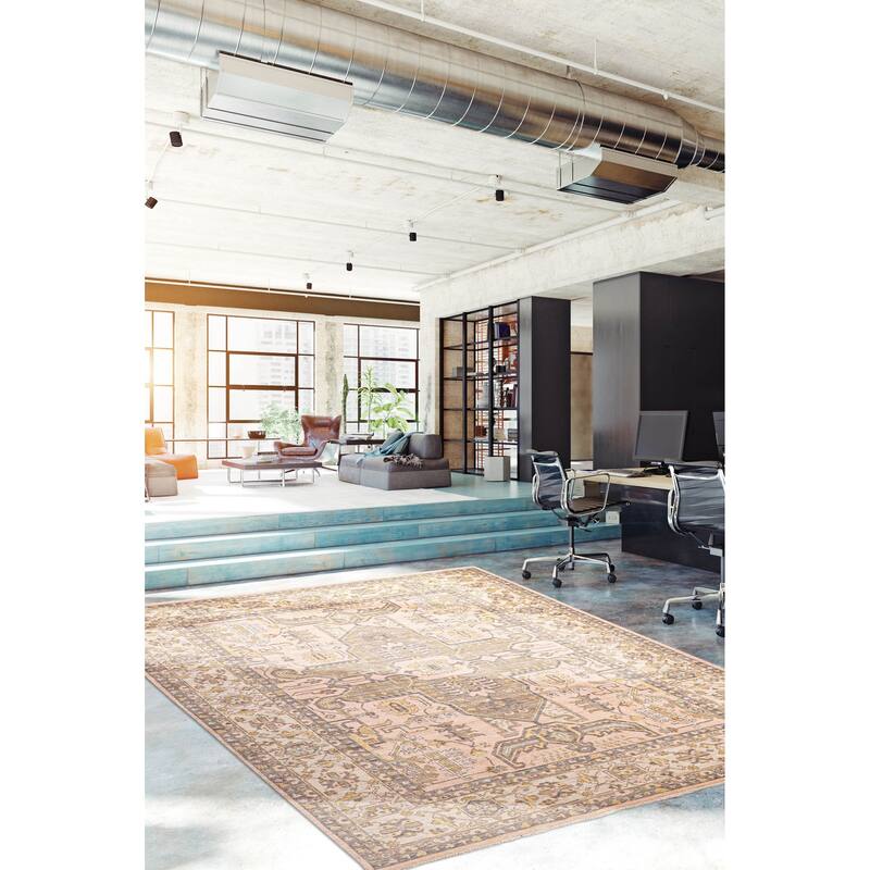 ECARPETGALLERY Hand-knotted Modern Oushak Pink Wool Rug - 10'3 x 13'9