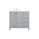 preview thumbnail 1 of 7, Elegant Lighting VF18836 Irene 36" Free Standing Single Basin Vanity Grey - Painted