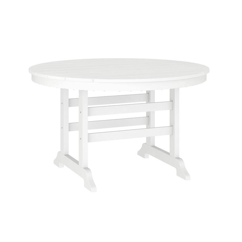 Commercial Grade Indoor-Outdoor Adirondack Style Table - White