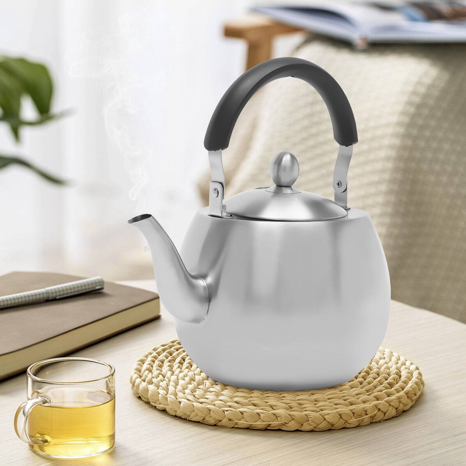 4.22qt Stainless Steel Whistling Kettle Stovetop Tea Kettle Bed Bath