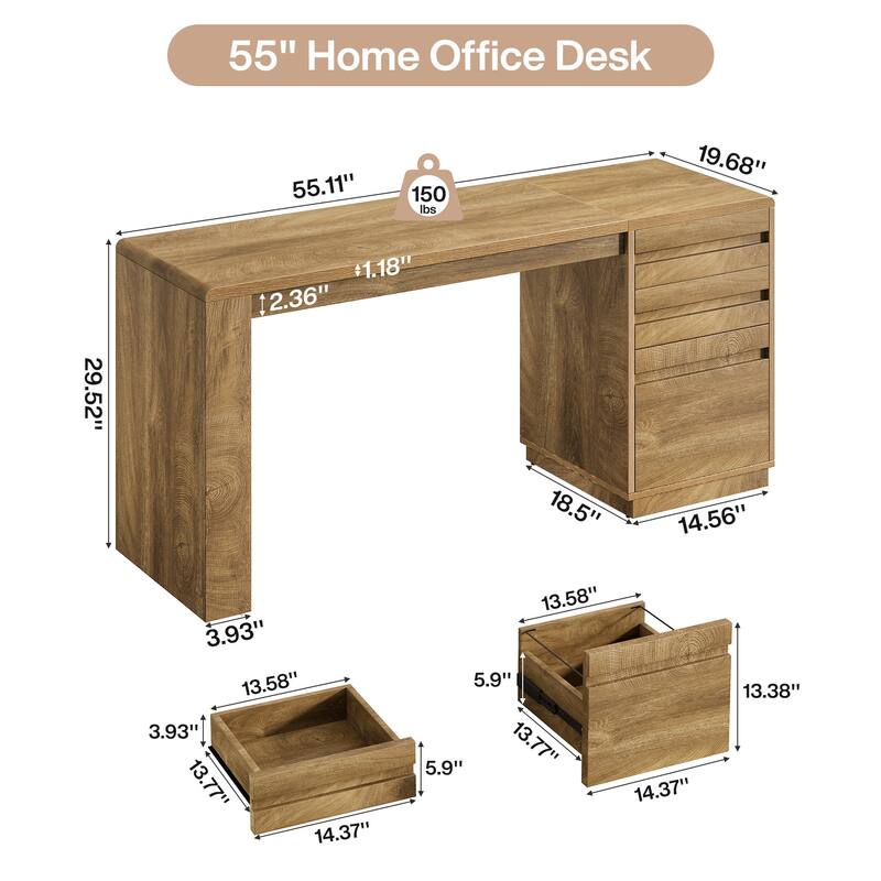Computer Desk with 3 Drawers