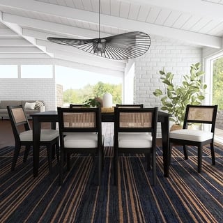 Brentwood Black Wood Rectangle Dining Set by Homestyles - 66" x 30" x ...