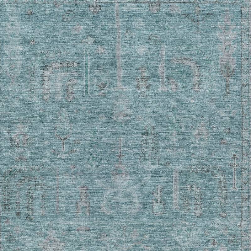 HomeRoots Oriental Traditional Rectangle Outdoor Rug