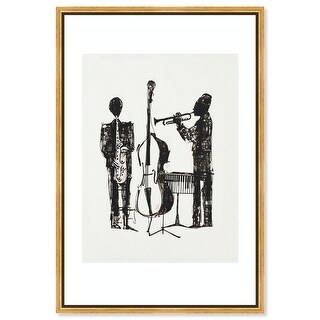 Bebop I Black Art Canvas Print by Art Remedy