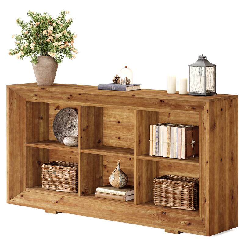 Solid Wood Entryway Table, Console Table with Storage, Sofa Table for Living Room, Hallway, Entrance