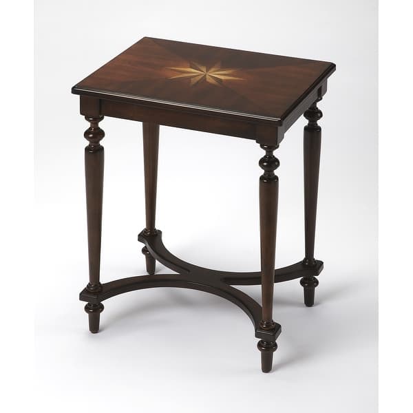 slide 2 of 2, Tyler Solid Wood Inlay Accent Table Cherry