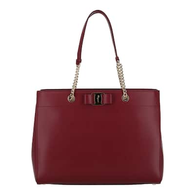 Ferragamo Vara Bow Smooth Leather Tote