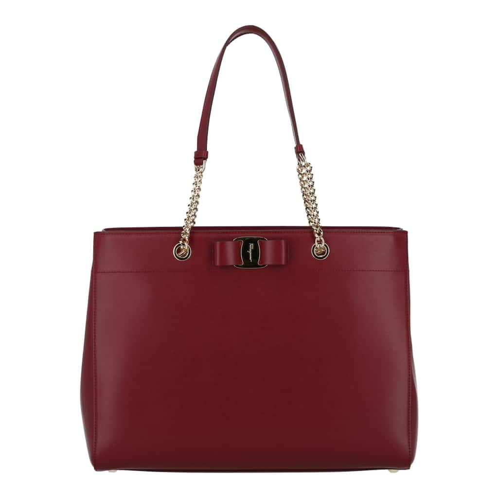 Ferragamo Vara Bow Smooth Leather Tote