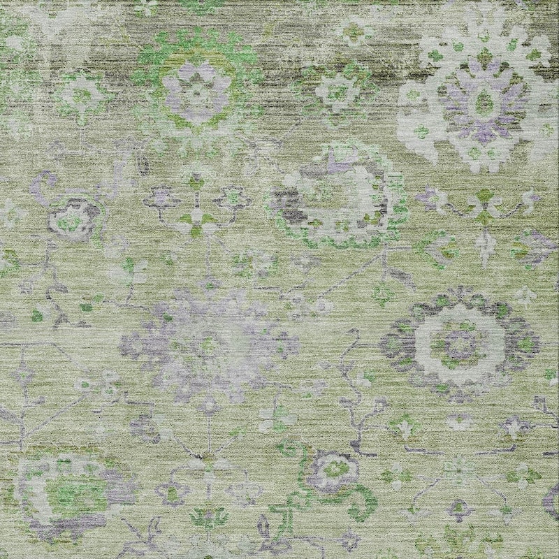 HomeRoots Floral Traditional Rectangle Outdoor Rug