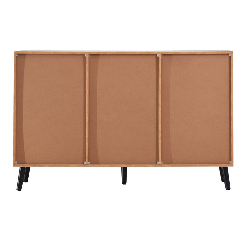 Wooden Sideboard Buffet Cabinet with Storage with 3 Drawers & 2 Doors